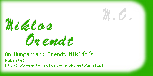 miklos orendt business card